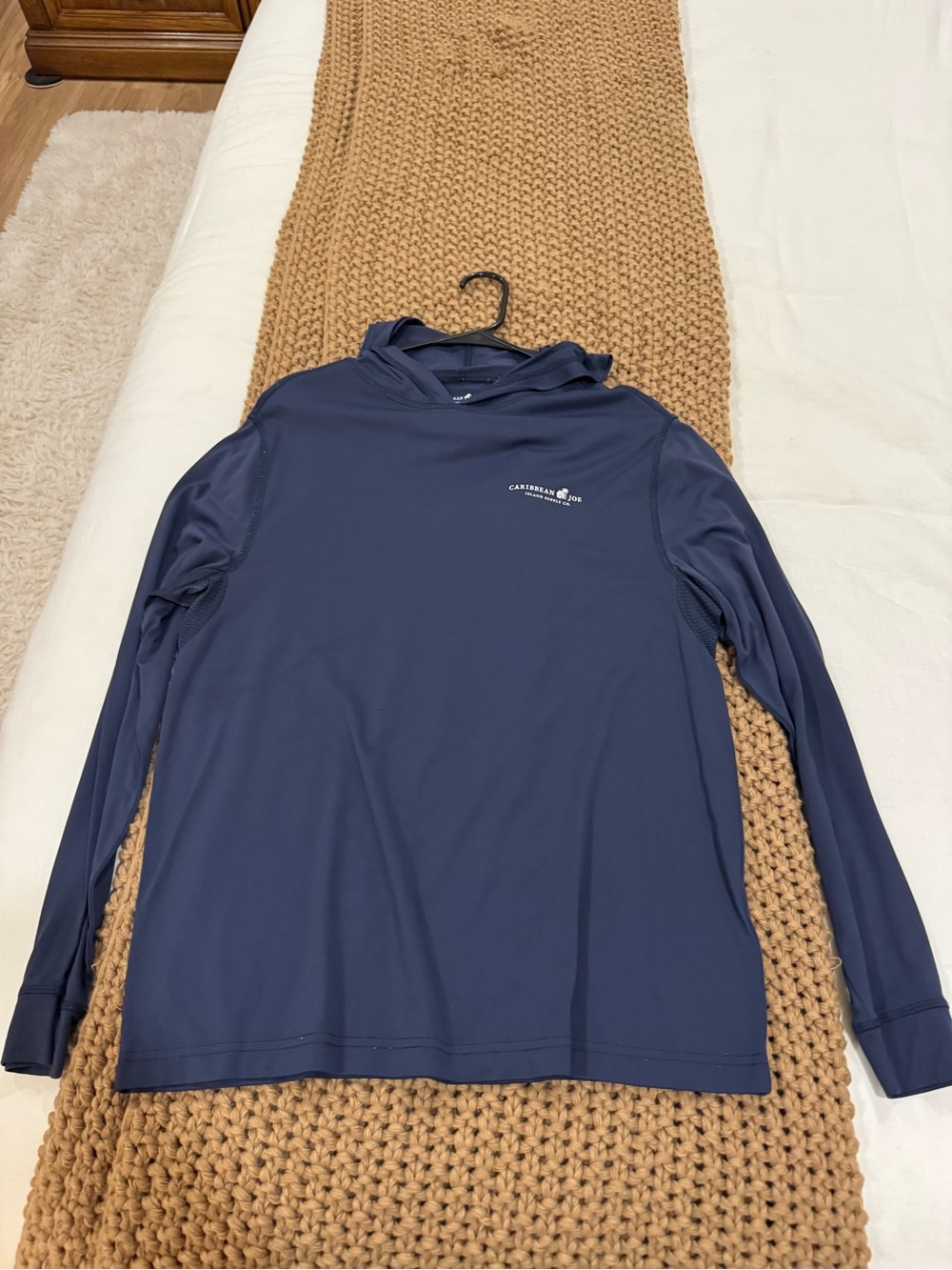 Caribbean Joe Men's Long Sleeve Swim Hoodie - Navy